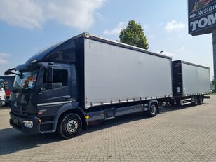 MERCEDES-BENZ ATEGO 1530 7.3m+7.25m 94m3 D brief camión con lona corredera + remolque con lona corredera