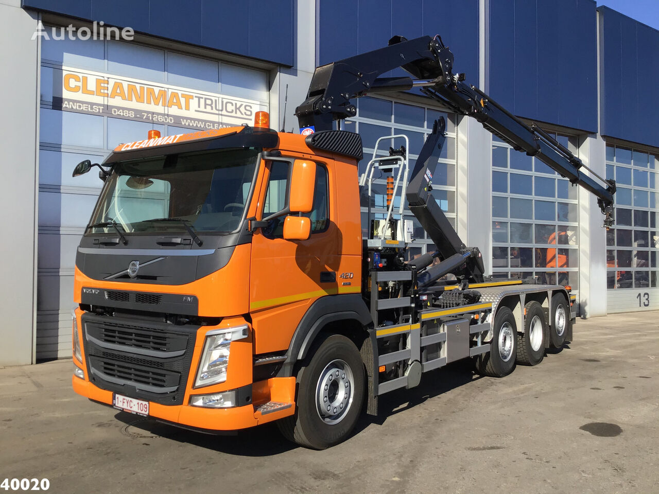 Volvo FM 420 8x2 HMF 28 ton/meter laadkraan Welvaarts weighing system camión con gancho