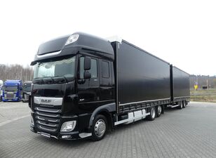 DAF XF 106.480 camión con lona corredera + remolque con lona corredera